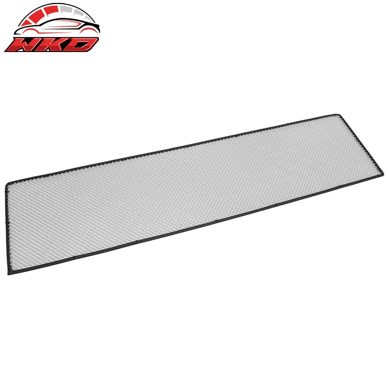 Universal Woven Mesh LockCrimp Style Front Bumper Grille Insert Assembly Chrome