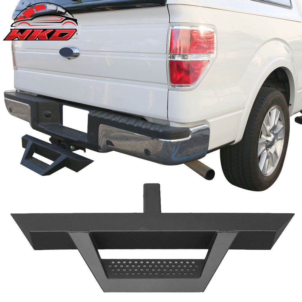 Universal Black Powder Steel Rear Bumper Step 2Inch Hitch Receiver 31.5 Inch