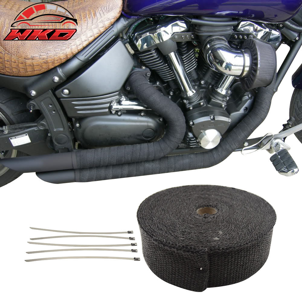 1Pc 50 Feet Heat Wrap Shield Exhaust Manifold Pipe Piping