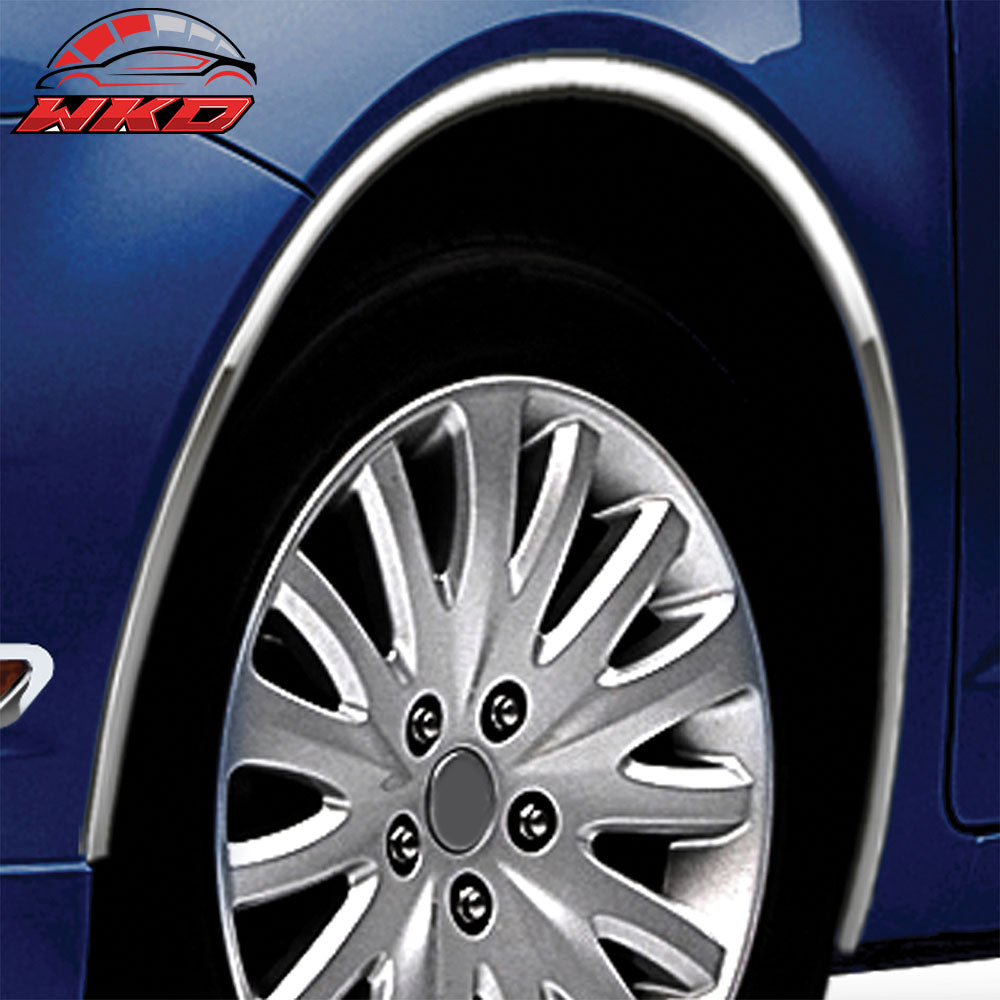 Universal 0.8X21 Auto Car Fender Flares Wheel Protector Molding Edge Trim Chrome