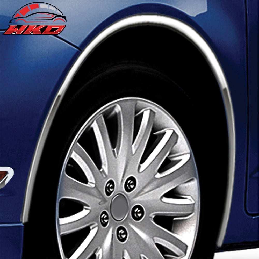 Universal 1.2X21 Auto Car Fender Flares Wheel Extension Molding Edge Trim Chrome