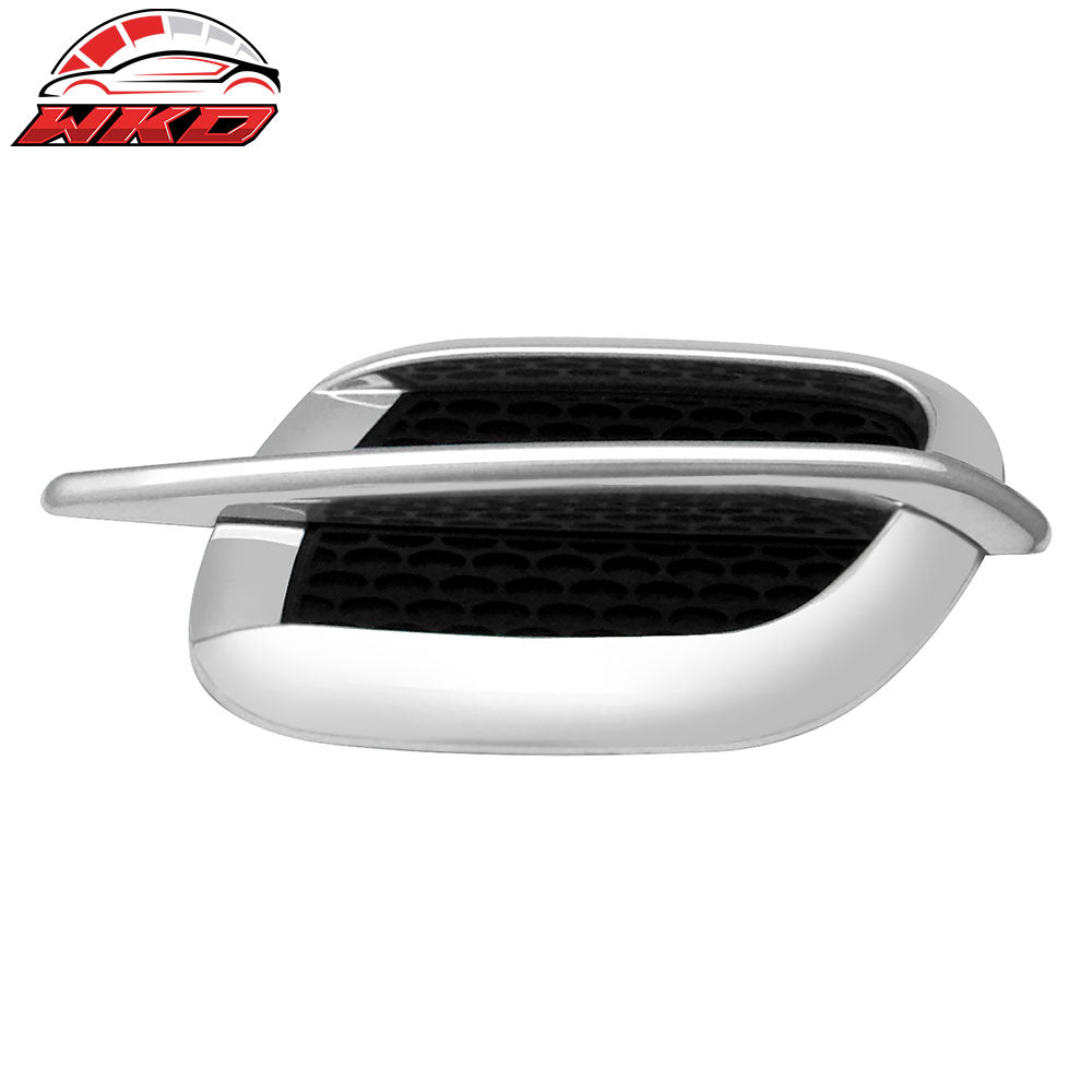 Universal Wholesale Car SUV Air Flow Fender Side Intake Vent Decor Decoration Chrome