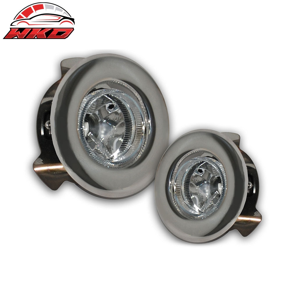Wholesale Universal Ring Style 2PCS Front Fog Lights Lamps Replacement W/Clear Lens Glass