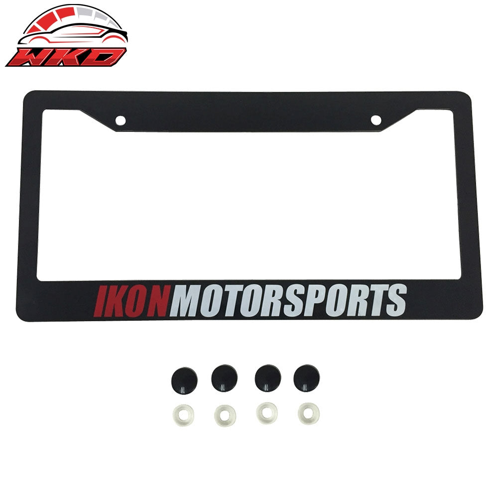 Wholesale Black Universal IKON MOTORSPORTS Auto Car License Plate Frame Holder Gloss Black