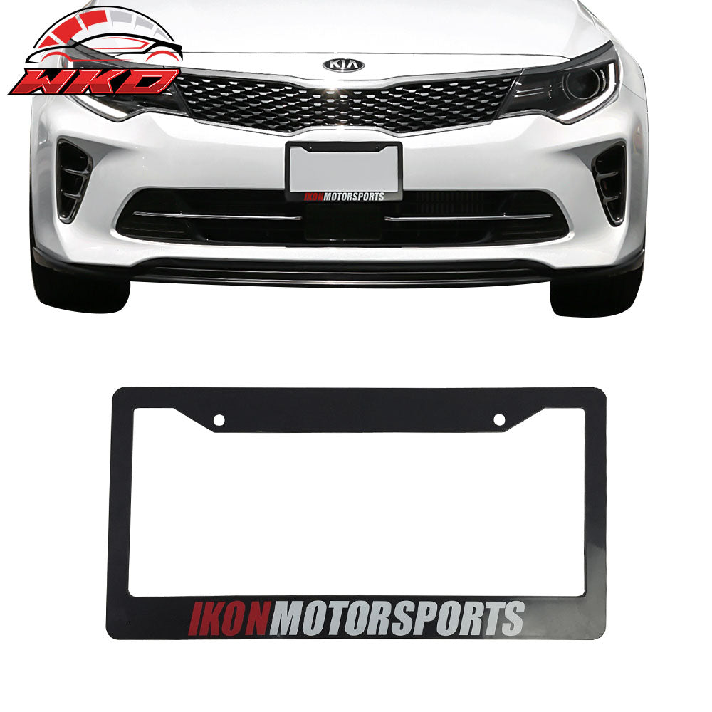 Black Universal Auto Car License Plate Frame Holder Gloss Black