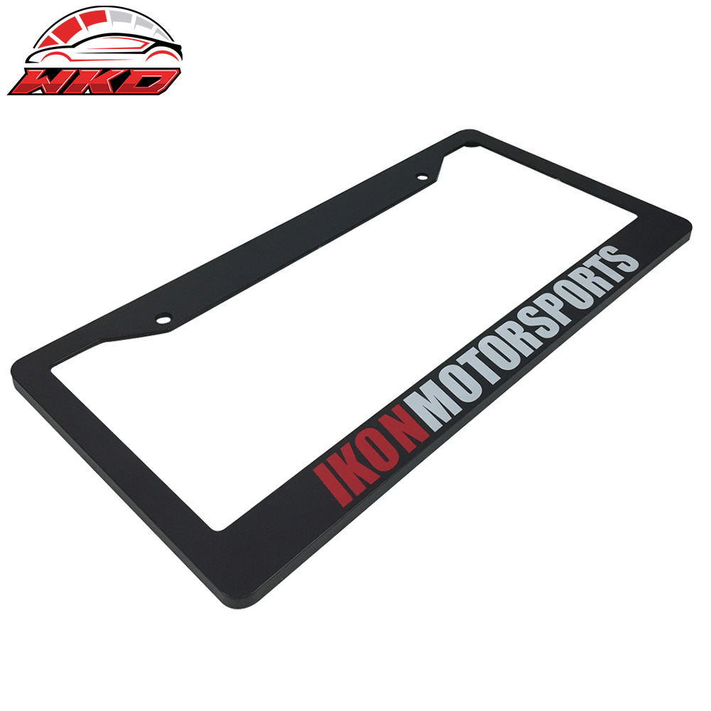 Black Universal Auto Car License Plate Frame Holder Gloss Black