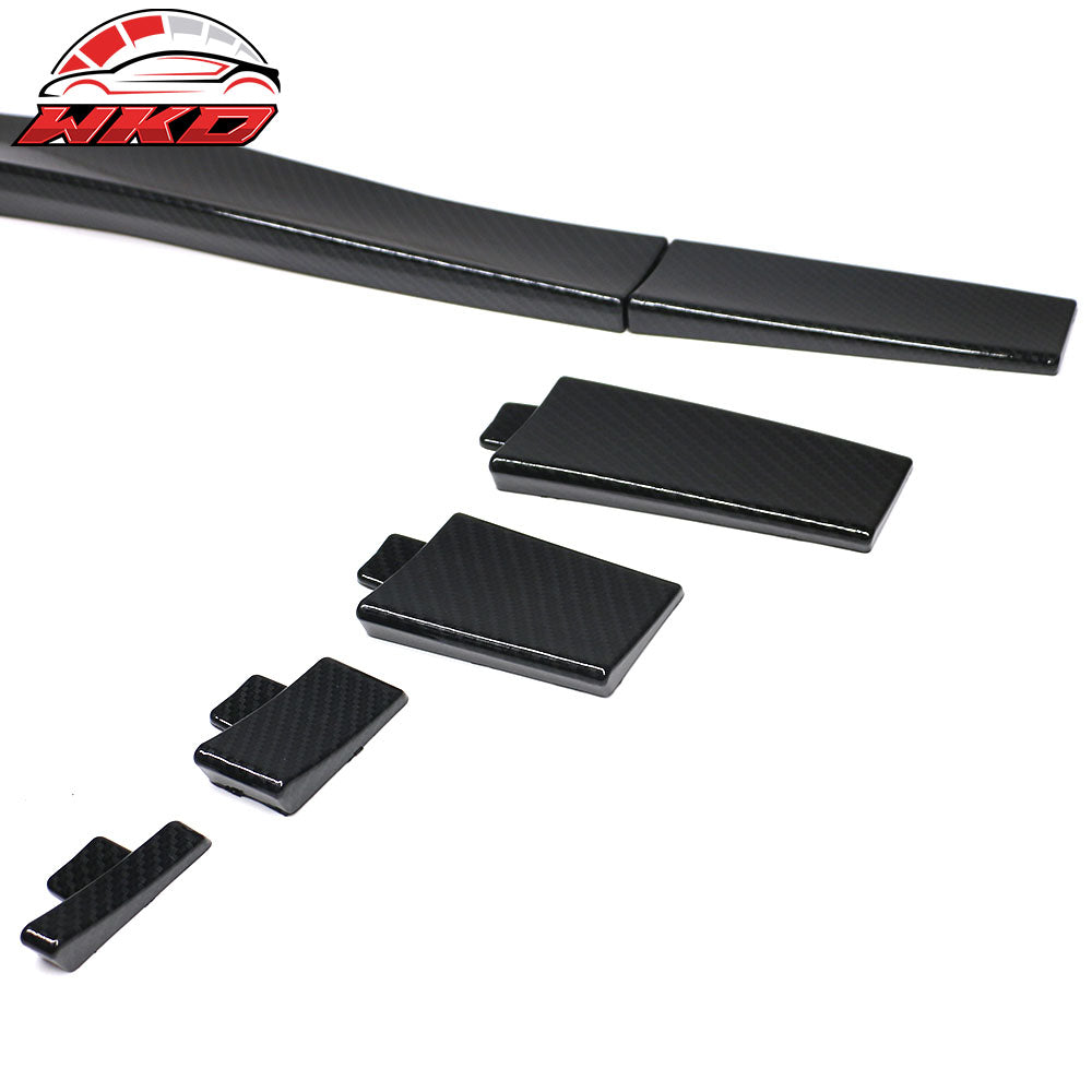 Universal Fit Carbon Fiber Print Top Rear Roof Spoiler Wing Adjustable Splitter