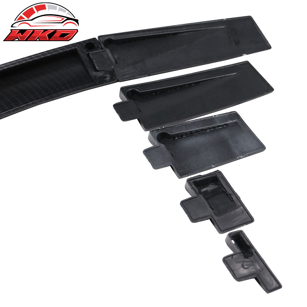 Universal Fit Carbon Fiber Print Top Rear Roof Spoiler Wing Adjustable Splitter