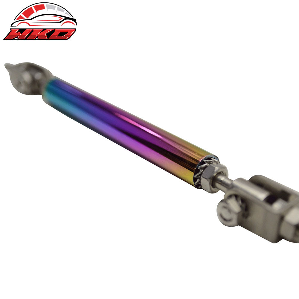 5.5"-8" Universal Adjustable Front Bumper Lip Splitter Rod Strut Tie Support Bar