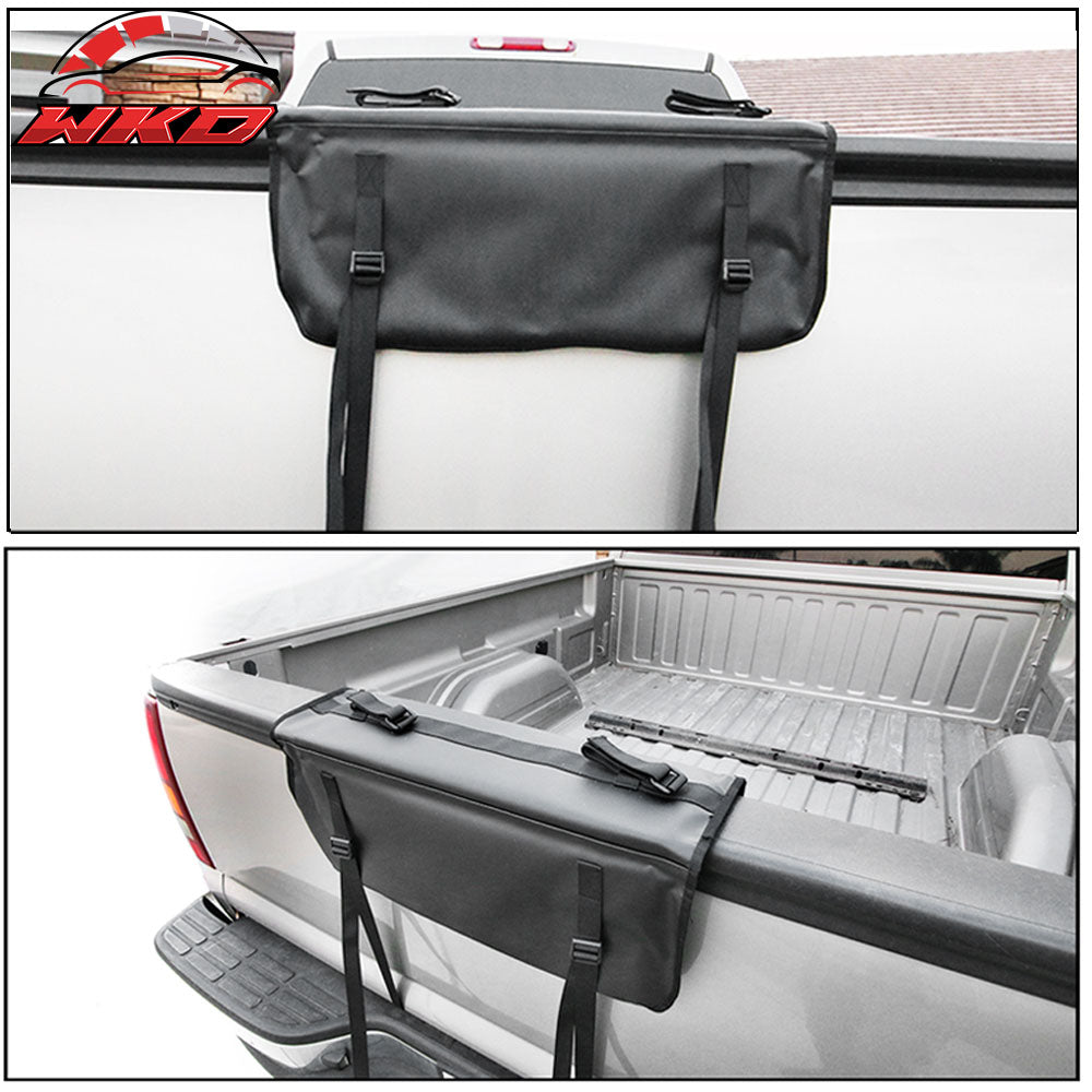 22" Universal PVC Pickup Truck Bed Tailgate Protector Cover Mat W/2 Bike Racks