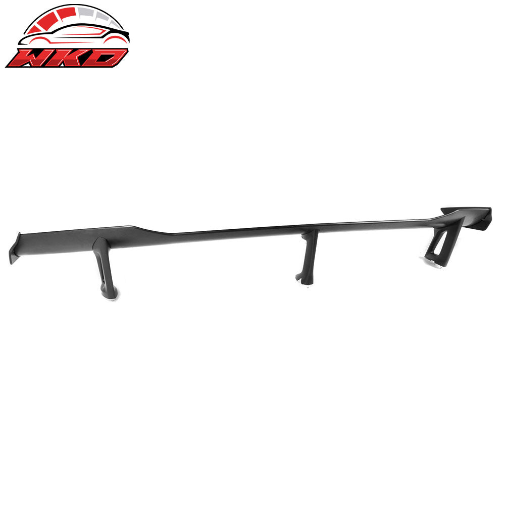 Universal 3 Post Racing Rear Trunk Spoiler Wing Lip Unpainted Black ABS