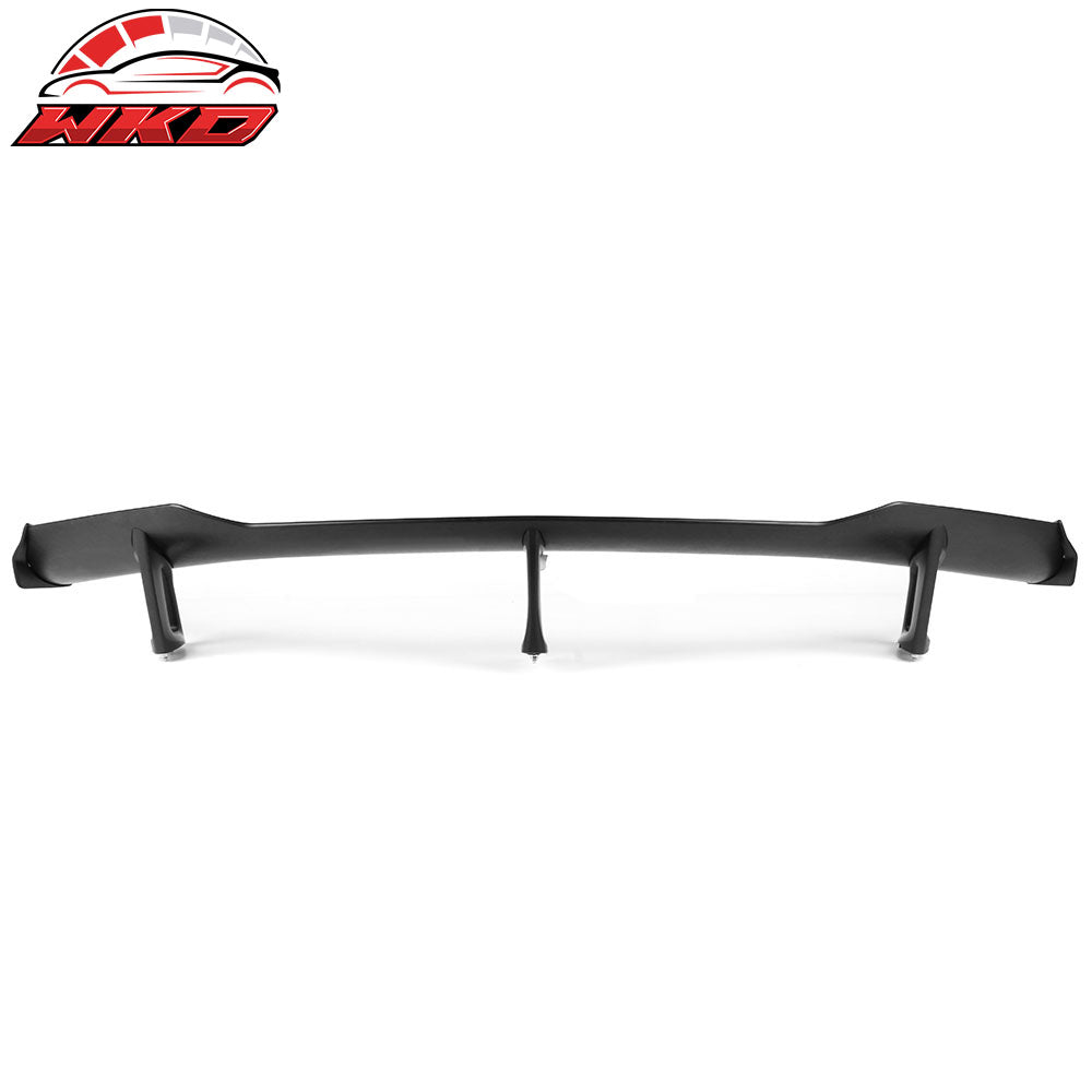 Universal 3 Post Racing Rear Trunk Spoiler Wing Lip Unpainted Black ABS