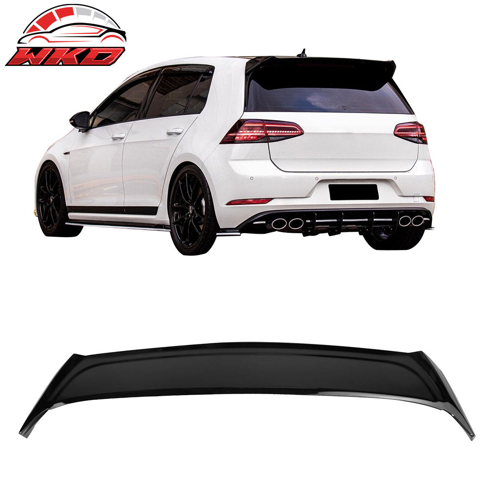 Fits 15-19 Volkswagen Golf GTI&Golf R DTO Style Roof Spoiler Painted #LC9X Black