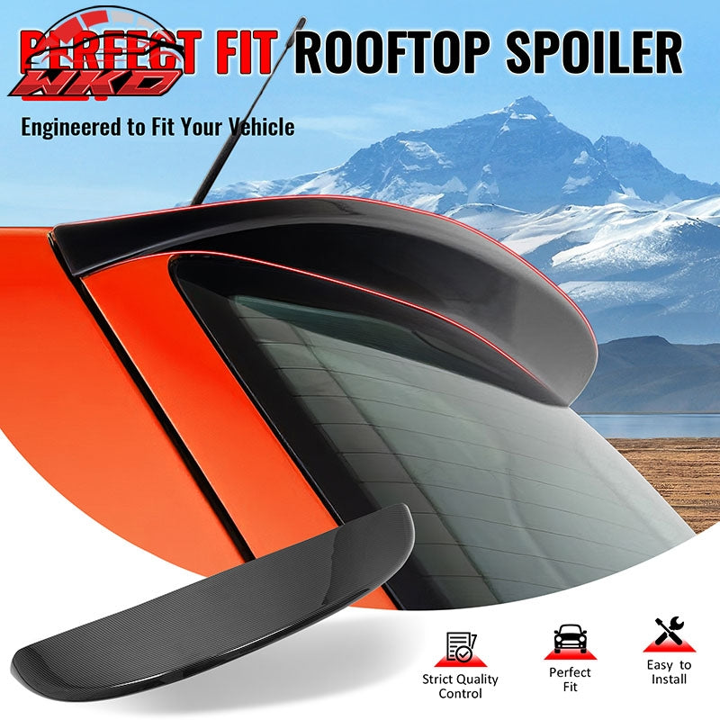 Fits 99-06 VW MK4 Golf ES Style Rear Roof Spoiler Lip Carbon Fiber Print ABS