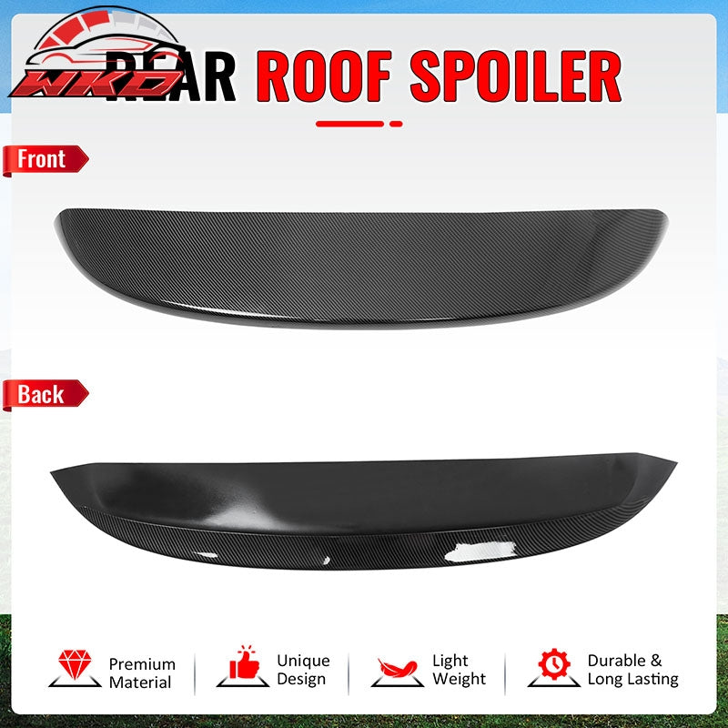 Fits 99-06 VW MK4 Golf ES Style Rear Roof Spoiler Lip Carbon Fiber Print ABS