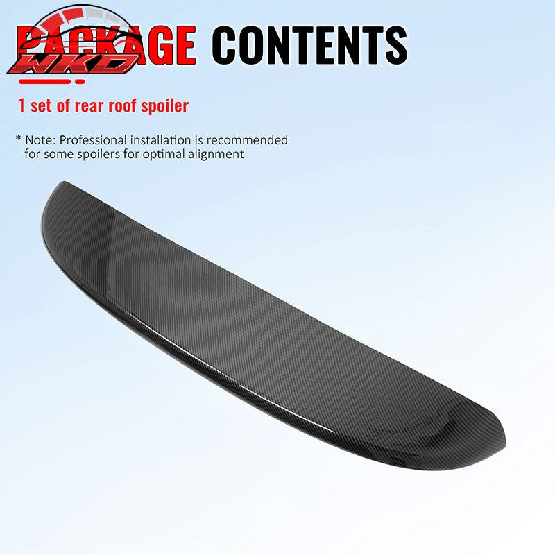 Fits 99-06 VW MK4 Golf ES Style Rear Roof Spoiler Lip Carbon Fiber Print ABS