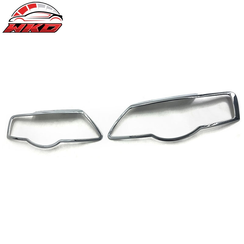 Fits 06-10 VW Passat Front Chrome Headlight Bezel Lamp Cover Surround Trim ABS