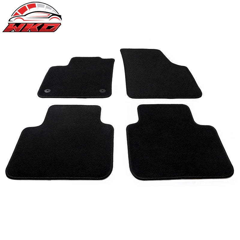 Fits 18-26 Volkswagen Atlas Auto Black Nylon Floor Mats Car Liners Carpet 4PC