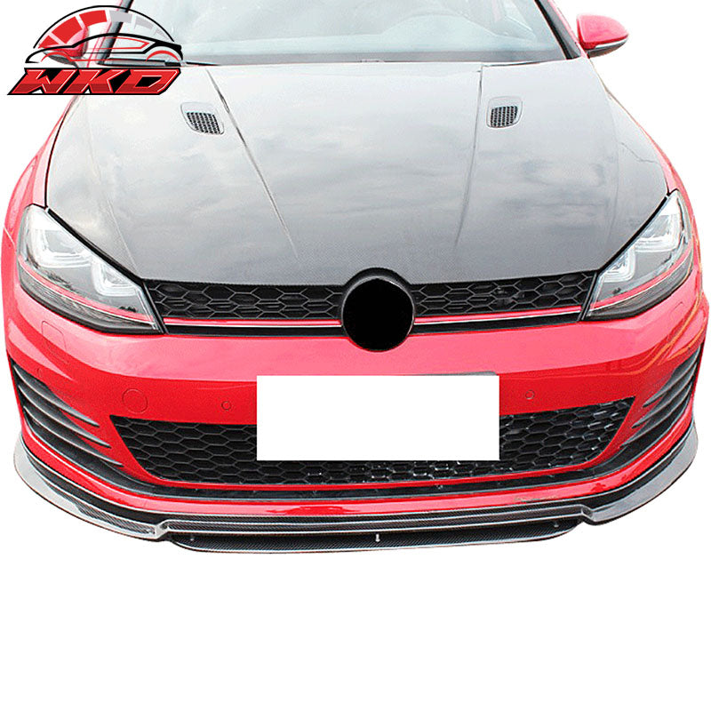 Fits 15-17 Volkswagen GTI MK7 RZ Front Bumper Lip Carbon Fiber CF