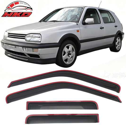 Wholesale 93-98 Volkswagen Golf 5DR Window Visors In-Channel Sun Rain Guard Deflector - Wikond Auto