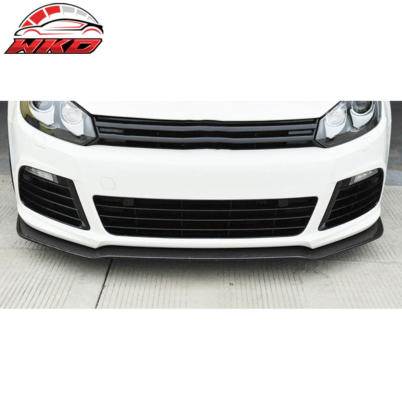 Fits 10-14 Volkswagen Golf 6 R20 DP Style Front Bumper Lip - Carbon Fiber CF
