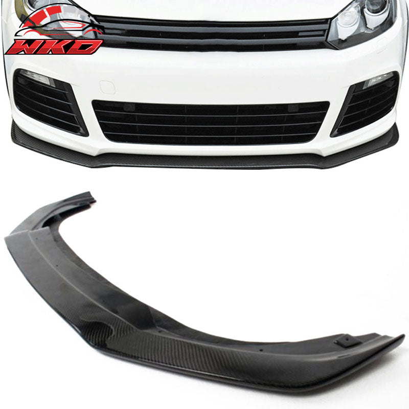 Fits 10-14 Volkswagen Golf 6 R20 DP Style Front Bumper Lip - Carbon Fiber CF