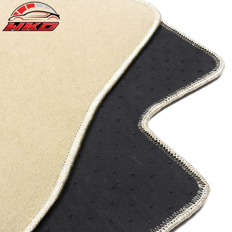 Fits 21-26 Volkswagen ID.4 4DR Front & Rear Floor Mats Carpet Nylon 4PCS - Beige