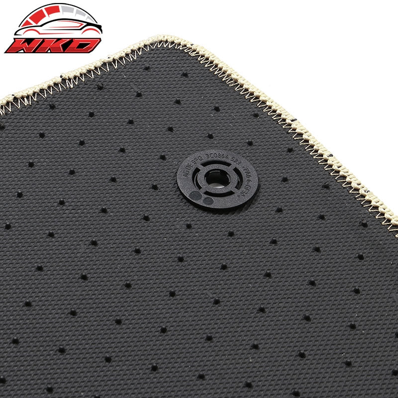 Fits 21-26 Volkswagen ID.4 4DR Front & Rear Floor Mats Carpet Nylon 4PCS - Beige