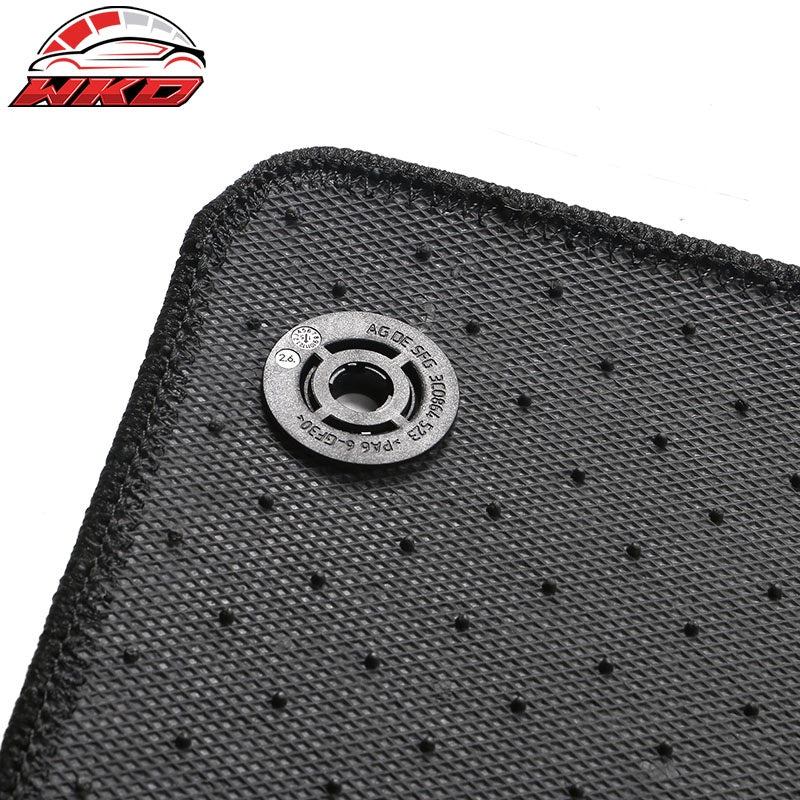 Fits 21-26 Volkswagen ID.4 4DR Front & Rear Floor Mats Carpet Nylon 4PCS - Black