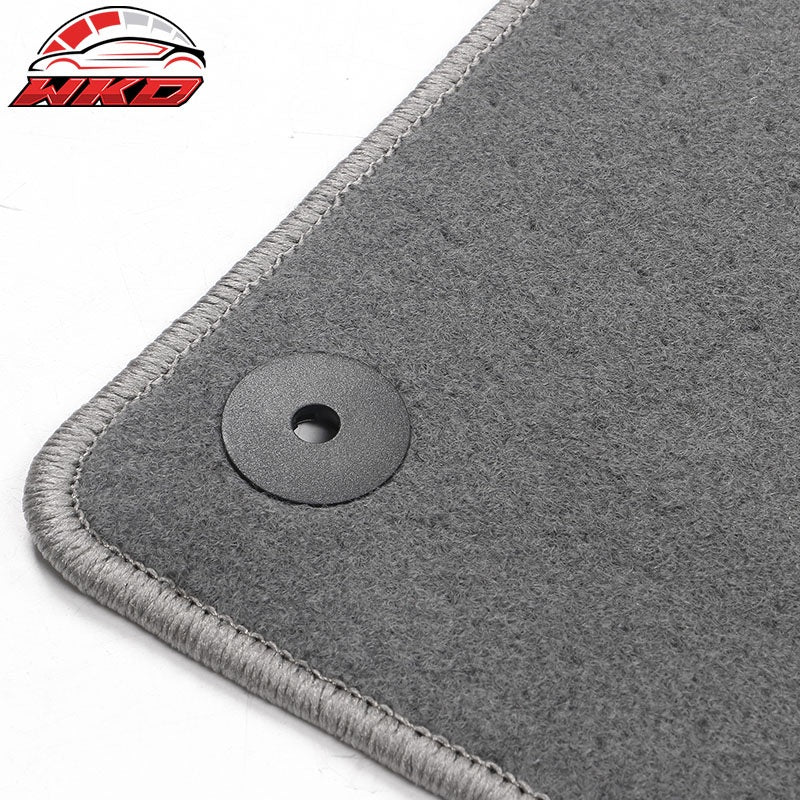 Fits 21-26 Volkswagen ID.4 4DR Front & Rear Floor Mats Carpet Nylon 4PCS - Gray