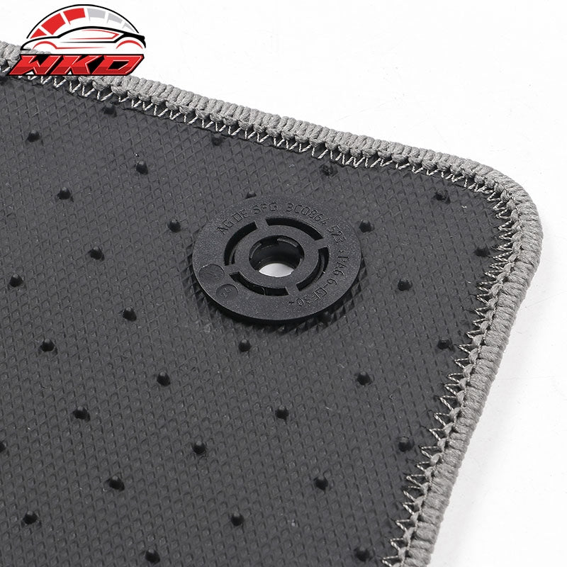 Fits 21-26 Volkswagen ID.4 4DR Front & Rear Floor Mats Carpet Nylon 4PCS - Gray