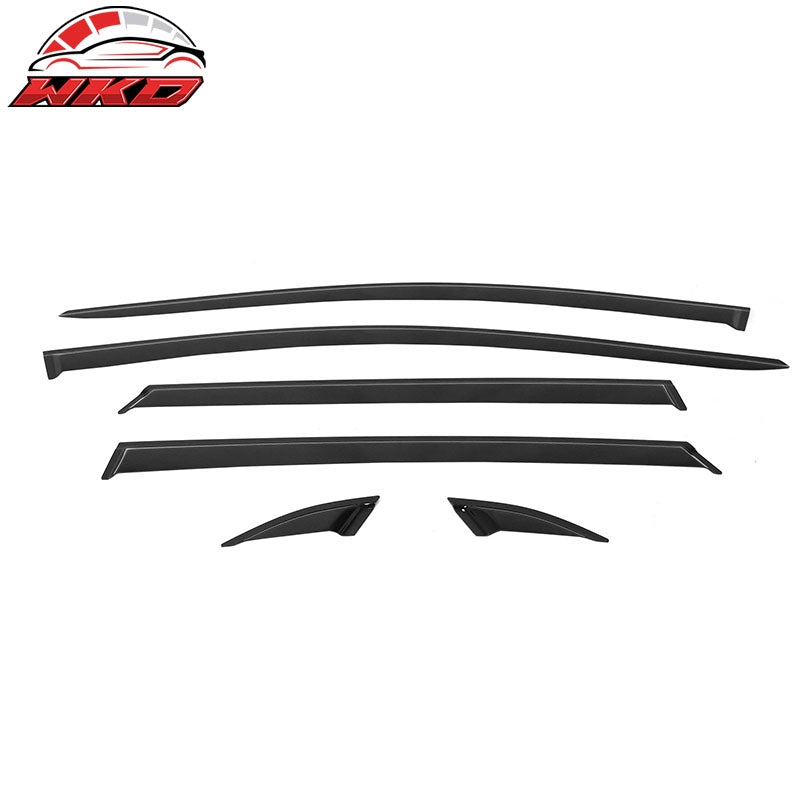 Fits 21-26 Volkswagen ID.4 Tape-On Window Visors Sun Rain Guards Deflectors 6PCS