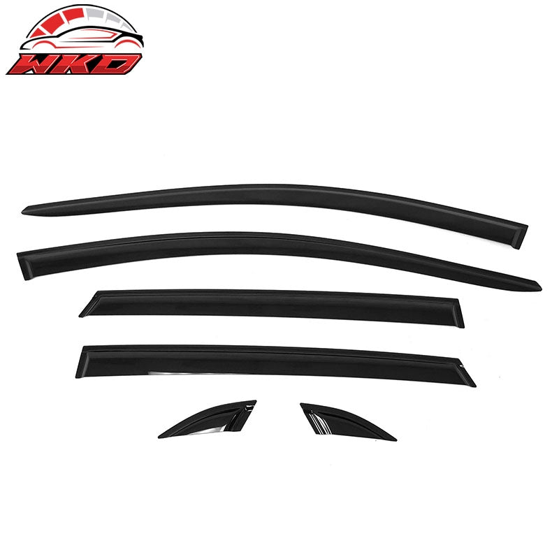 Fits 21-26 Volkswagen ID.4 Tape-On Window Visors Sun Rain Guards Deflectors 6PCS