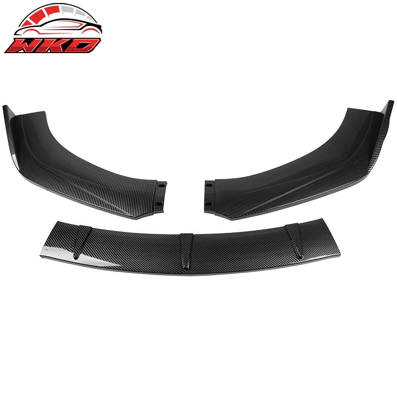 Wholesale 11-21 Volkswagen Jetta Front Bumper Lip Spoiler 3PC PP Carbon Fiber Print - Wikond Auto