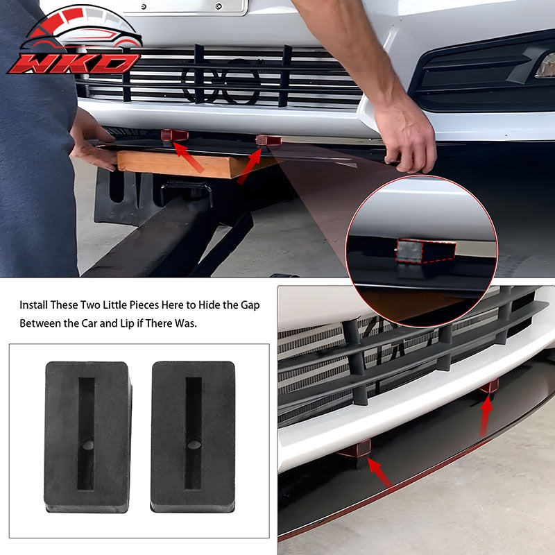 Fits 11-21 Volkswagen Jetta Front Bumper Lip Spoiler 3PC PP Splitter Matte Black