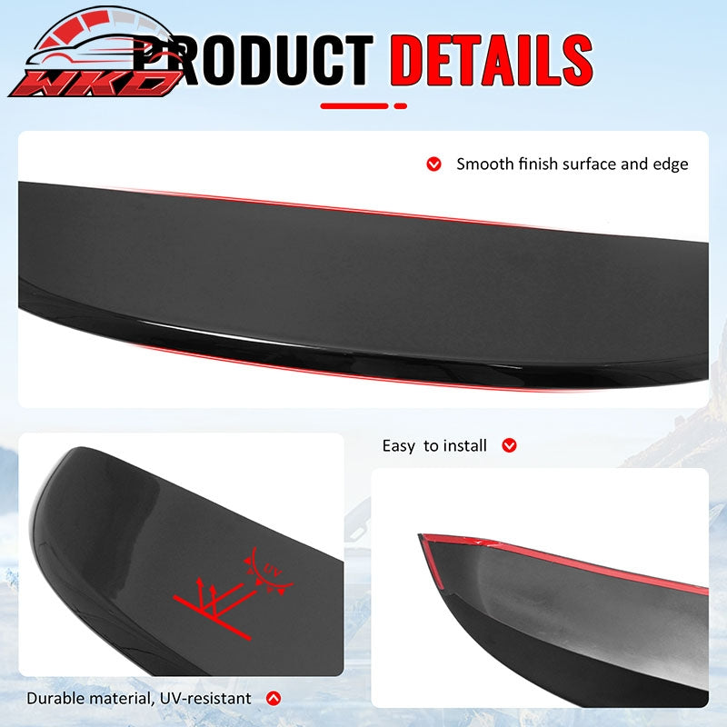 Fits 99-06 Volkswagen MK4 Golf ES Style Gloss Black Rear Roof Spoiler Lip ABS