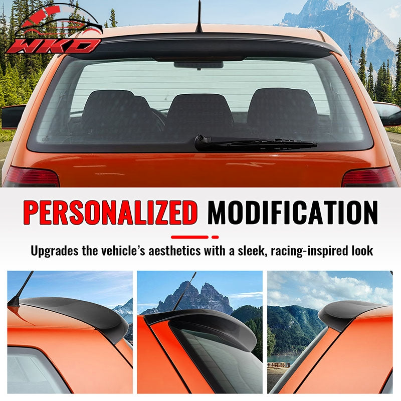 Fits 99-06 Volkswagen MK4 Golf ES Style Gloss Black Rear Roof Spoiler Lip ABS