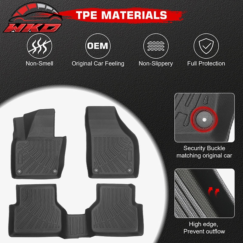 For 09-17 Volkswagen Tiguan 18 Tiguan Limited TPE Floor Mats Carpet +Cargo Cover