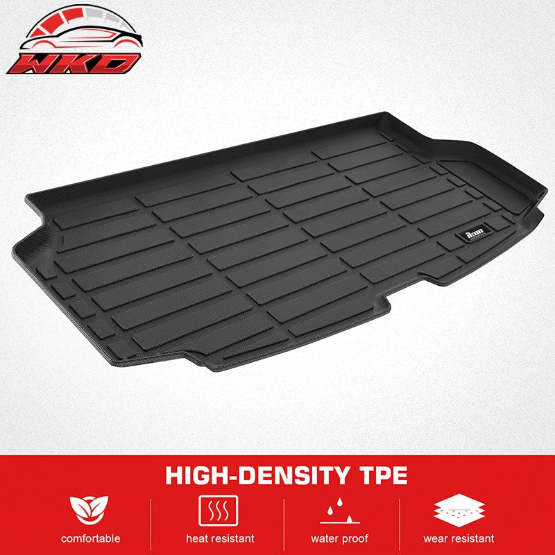 Fits 16-26 Volvo XC90 3D Molded TPE Rear Trunk Mat Cargo Liner Pad + Cargo Cover