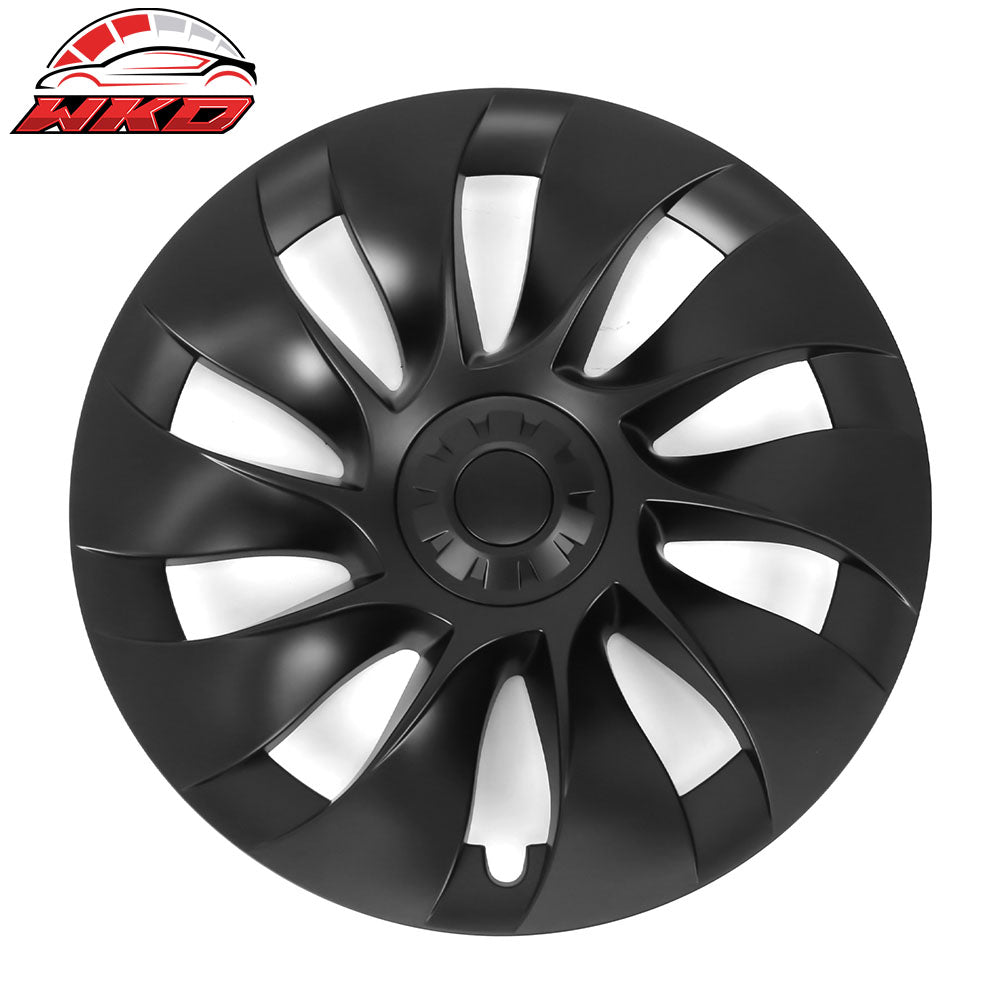 Fits 20-24 Tesla Model Y 20'' V1 Style Wheel Covers Hubcaps Rim Matte Black 4PCS
