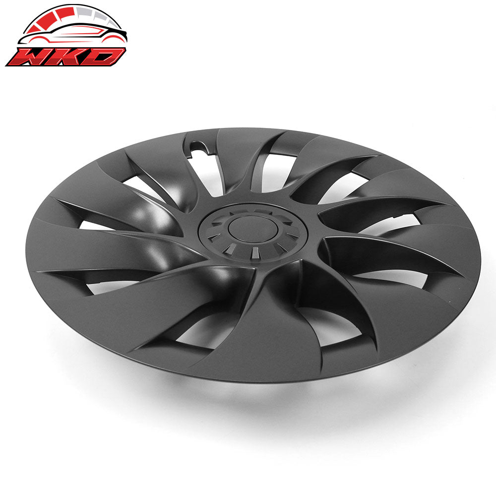 Fits 20-24 Tesla Model Y 20'' V1 Style Wheel Covers Hubcaps Rim Matte Black 4PCS