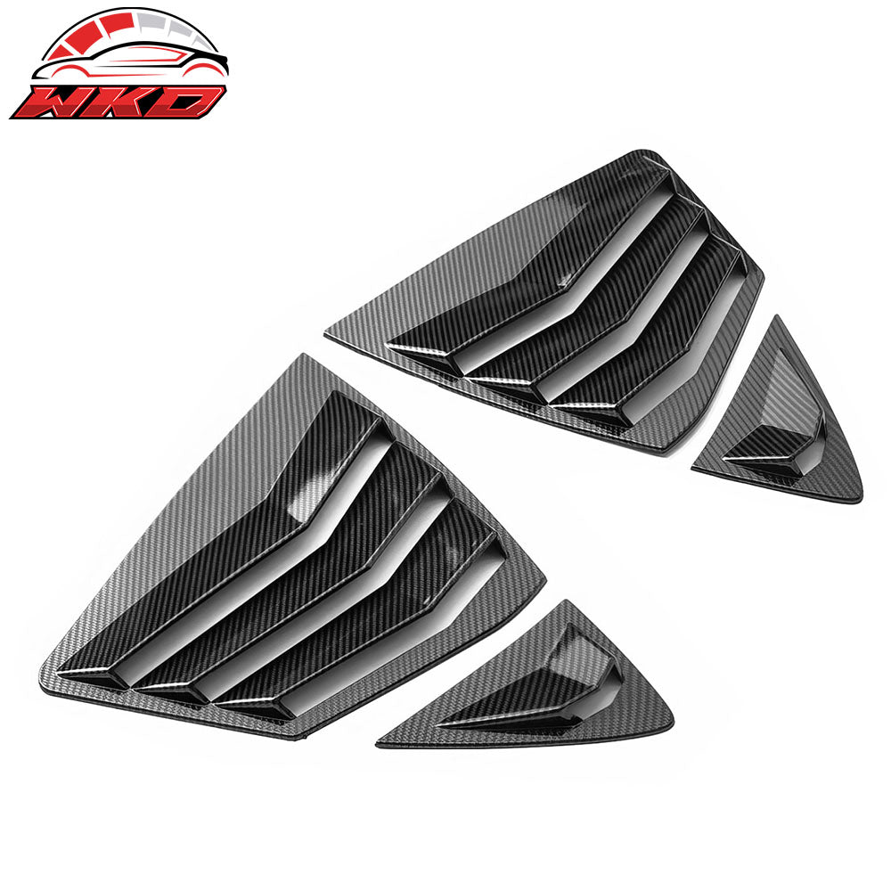 Fits 25-26 Toyota Camry IKON Style Window Louvers Covers Carbon Fiber Paint ABS