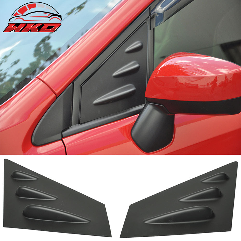 Fits 15-21 Subaru WRX STI Style Matte Black Side Window Louvers Vent Scoop ABS