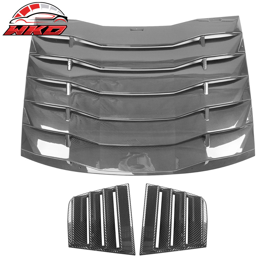 11-23 Dodge Charger Side + Rear Window Louver Scoop Carbon Fiber Hydro Dip | Wholesale