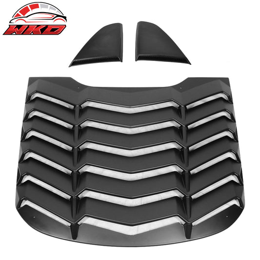 15-23 Ford Mustang IKON Style Rear Side Window Louver - Matte Black | Wholesale