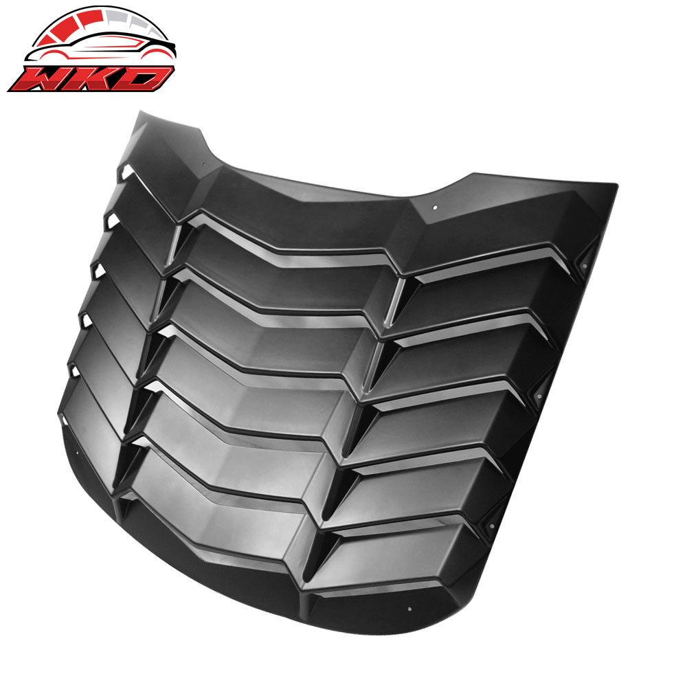 Fits 15-23 Ford Mustang IKON Style Rear Side Window Louver - Matte Black