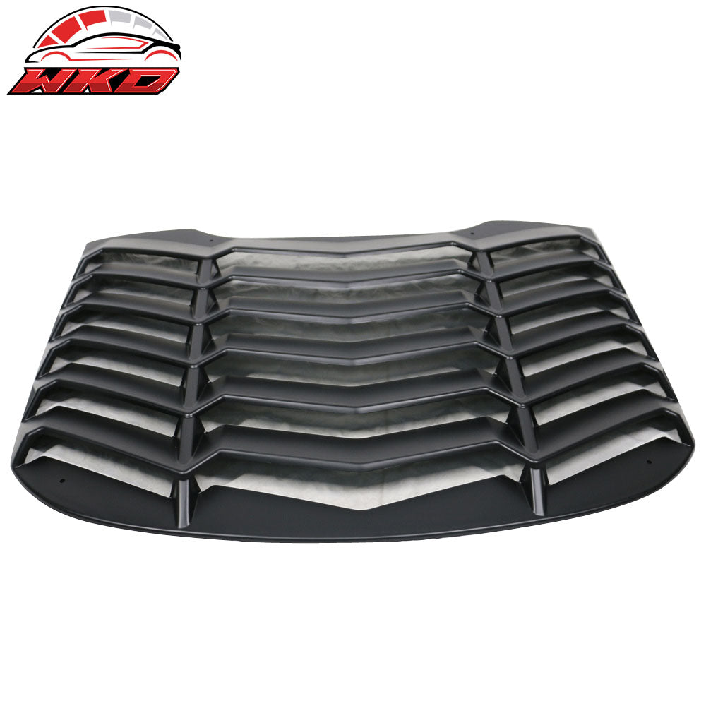 Fits 15-23 Ford Mustang IKON Style Rear Side Window Louver - Matte Black
