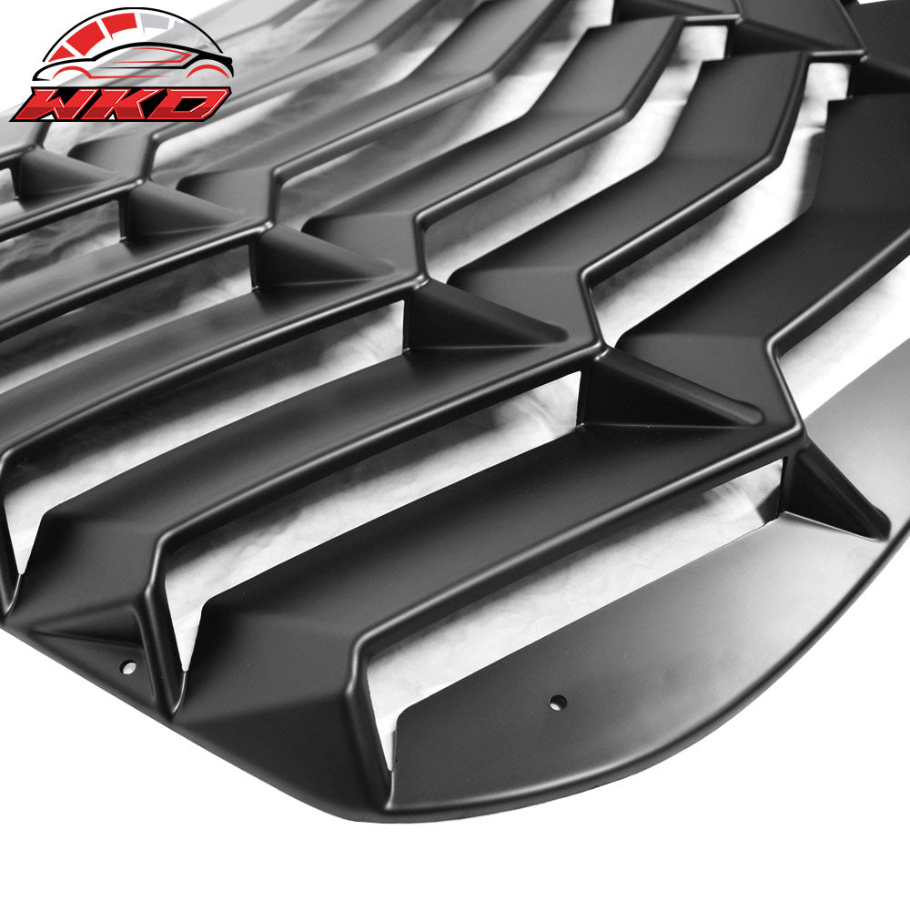 Fits 15-23 Ford Mustang IKON Style Rear Side Window Louver - Matte Black
