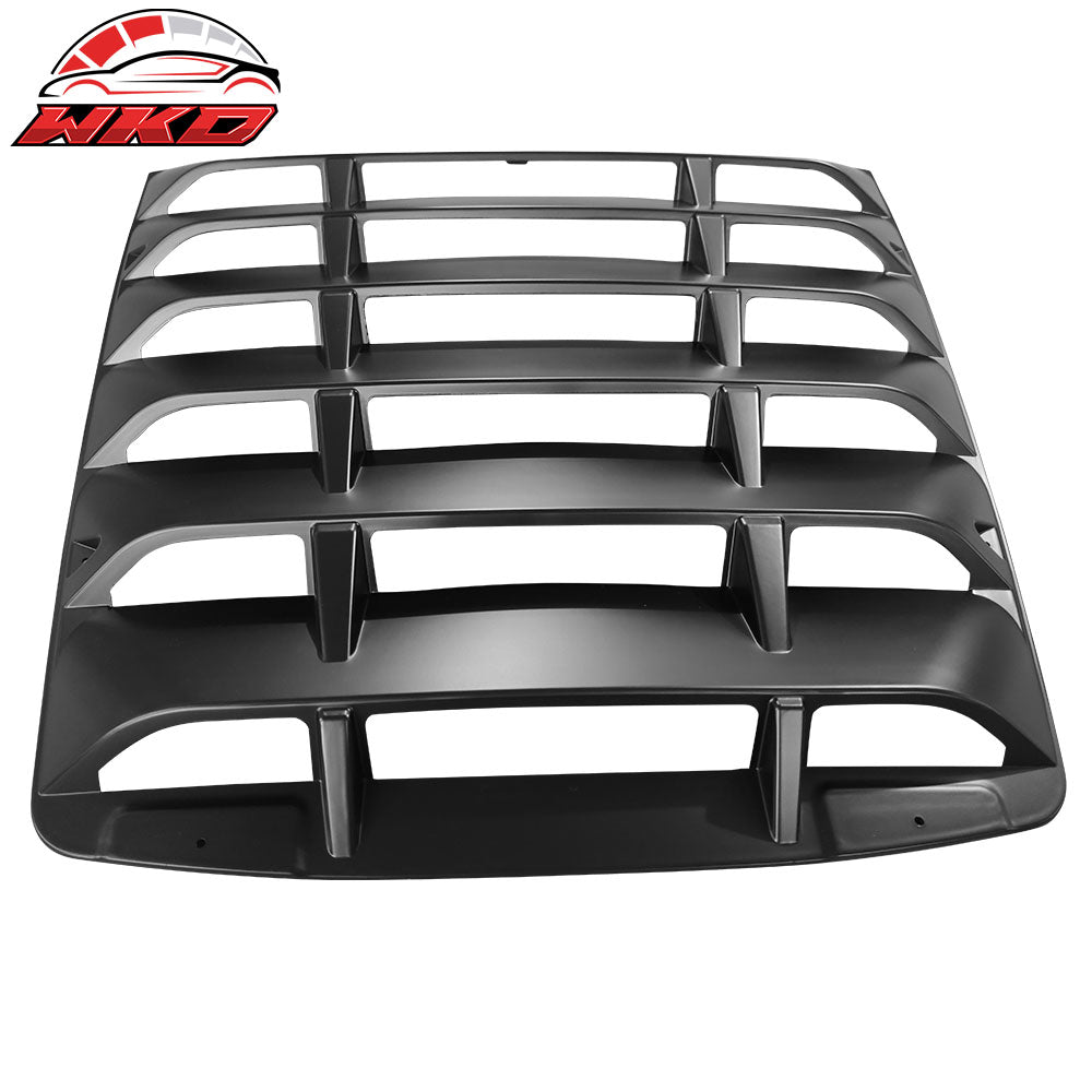 Fits 14-19 Chevy Corvette C7 Gloss Black Side & Rear Window Louvers Matte Black
