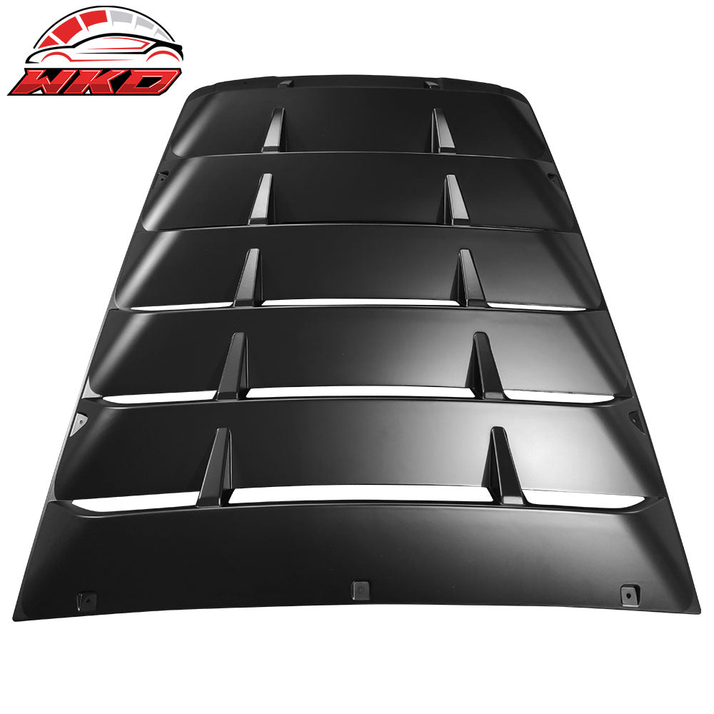 Fits 14-19 Chevy Corvette C7 Gloss Black Side & Rear Window Louvers Matte Black